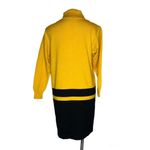 ANTONETTE Franz Haushofer Germany Yellow Black Dress Size 38 Merino Wool Gold Size M Photo 1