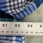 Aerie  Women’s Blue Plaid Flannel Button Down Shirt Size M Photo 4