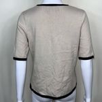 Laura Scott  Open Front-Tie Cardigan in Ecru & Black Photo 4