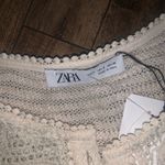 ZARA Nwt crochet floral cream cardigan  boho classic summer coastal casual s $98 Photo 7