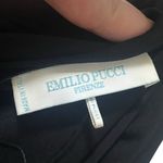 Emilio Pucci Silk Mini Dress Women’s Size 10 Black Sleeveless Shift Keyhole Photo 6