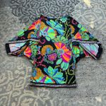 Trina Turk  Casablanca Cover Up Tunic Black Neon Small Photo 2