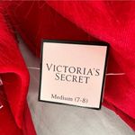 Victoria's Secret NEW/NWT  Red Velour Pom Pom Slippers Size M 7-8 Photo 1