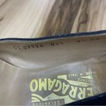 Salvatore Ferragamo Vintage  Navy Blue Suede Almond Toe Slip on Shoes Photo 5