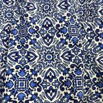 Lands' End  Tummy Control Swim Skirt Skirted Bottoms Blue Sea Majolica Tile 12 Photo 2