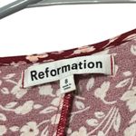 Reformation Laylin Mini Dress Women’s Size 8 Red White Floral Puff Sleeve Summer Photo 9