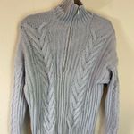 Naadam Women's Blue Cashmere Open Back Turtleneck Half Photo 5