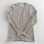 Baby Pink Plunging Neck L/S Ribbed Sparkle Party Glitter Large‎ Sweater VTG Y2K Photo 0