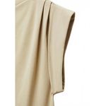 Mango Cotton Knitted Dress with Turn-Up Sleeves Dates Beige Size 10/XL Photo 8