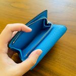 Coach NWOT Leather Wallet Blue Classic Style With Silver Hardware Photo 4