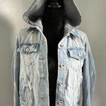 Ci Sono  Denim Jacket, Removable Hood, Distressed, Size Large, Style DJK161 Photo 0