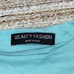 US Allfy Fashion Women's Azure Blue Slim Fit Midi T‎ Shirt Dress Size Large New Photo 4