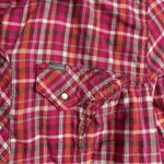 Columbia Snowy Nook Pink Cotton Flannel Plaid Western Snap Casual Shirt Top S Photo 4