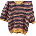 Universal Threads Vintage Universal Thread Yellow Pink striped Knit Sleeve Women’s Sz 2XL Sweater Photo 0