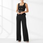 Boston Proper  Elegant Black Women's Jumpsuit Photo 4