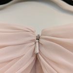 Monique Lhuillier Bridesmaids Amelia Gown Blush Pink Chiffon V Neck Tonal Lace 2 Photo 8