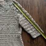 Chico's Crochet Cardigan 3/4 Sleeve Galina Glimmer Champagne Size 2 XL Photo 11