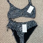 Dippin' Daisy's Gray Leopard Print Bikini Set Photo 0