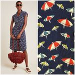 Maeve 💕ANTHROPOLOGIE 💕 Catherine Shirtdress ~ Beach Umbrella Print 14 NWT Photo 1