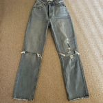 Abercrombie & Fitch Curve Love Ultra High Rise Ankle Straight Jean Photo 0