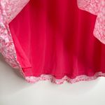 Hollister  Pink White Floral Skater Skirt Mini Size Large Lined Spring Summer Photo 3