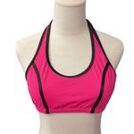 Venus  Activewear Sporty Swim Top Bikini Pink Black Tie Back Size C Full Coverage Photo 0