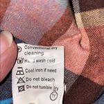 ASVIVID Plaid Tunic button up roll tab long sleeves leopard print accents size L Blue Size L Photo 6