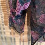 Victoria's Secret Vintage Gold Label Sheer Floral Paisley Peasant Blouse M/L Photo 6