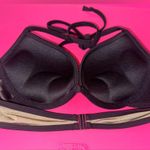 H&M Olive Super Push Up Bikini Top with Black Trim Photo 2