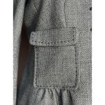 Rebecca Taylor  Gray Tweed Wool Jacket Peplum Fringe Mini Polka Dots Designer 4 Photo 6