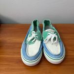 Sperry  Top Sider Biscayne Blue Green White Canvas Boat Shoe Slip On‎ Casual 9.5 Photo 1