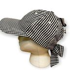 BP  GINGHAM BOW CAP IN BLACK- WHITE NWT NORDSTROM One Size Photo 0