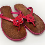 Coach Y2K Vintage Lindy Pink Patent Leather Daisy Vachetta Sandals Women's 7.5 Photo 0