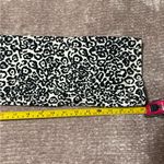 Ann Taylor Leopard Print Straight Leg Pants Black/White Snow Leopard Edgy Glam Photo 8