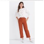 Madewell  Slim Emmett Wide Leg High Waist Crop Pants Orange‎ 25 Photo 1