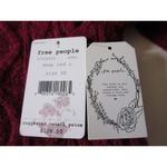 Free People NWT Complex in Red Destroyed Rip Cable Knit Cowl Sweater XS $128 Photo 2