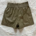 Zenana Outfitters Faux Leather Shorts Olive Green Size Medium Photo 6