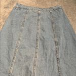 Miou muse long denim jean skirt medium Blue Photo 10