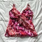 MiracleSuit  Swimsuit Womens Size 8 Tankini Bikini Top Pink White Summer Beach Photo 0