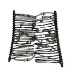 Magic Hair Comb Beaded Hair Clip Bun Bridal Hair 3" tall Photo 4