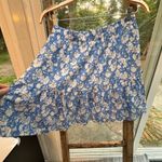 Skies Are Blue  flowy skirt blue flower print size medium Photo 3