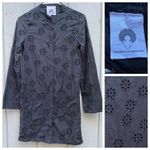 Patrick Robinson‎ Eyelet Tunic Dress Coverup Black Photo 1