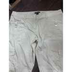 White House | Black Market  Pants Sz 14 Cargo Utility Ivory Beige  WHBM Photo 4