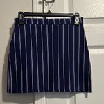 Forever 21  Navy and White Striped Mini Skirt Photo 0
