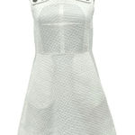 Orla‎ Kiely White Sleeveless Textured Fit & Flare Dress Size US 4 Photo 0