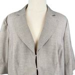 Lane Bryant Light Gray Long Sleeve Peplum Blazer Photo 1