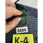 Ralph Lauren Womans Jean Co Blue Knit Poncho S/M Fringe Accent Photo 3