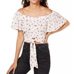 Gypsies & Moondust Flutter Sleeve Tie Front Boho Top NEW MEDIUM Photo 6