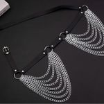Leather and Chain Body Jewelry Silver Photo 5