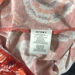 basic editions Ruched Short Sleeve Top Orange Floral Paisley Large Photo 5